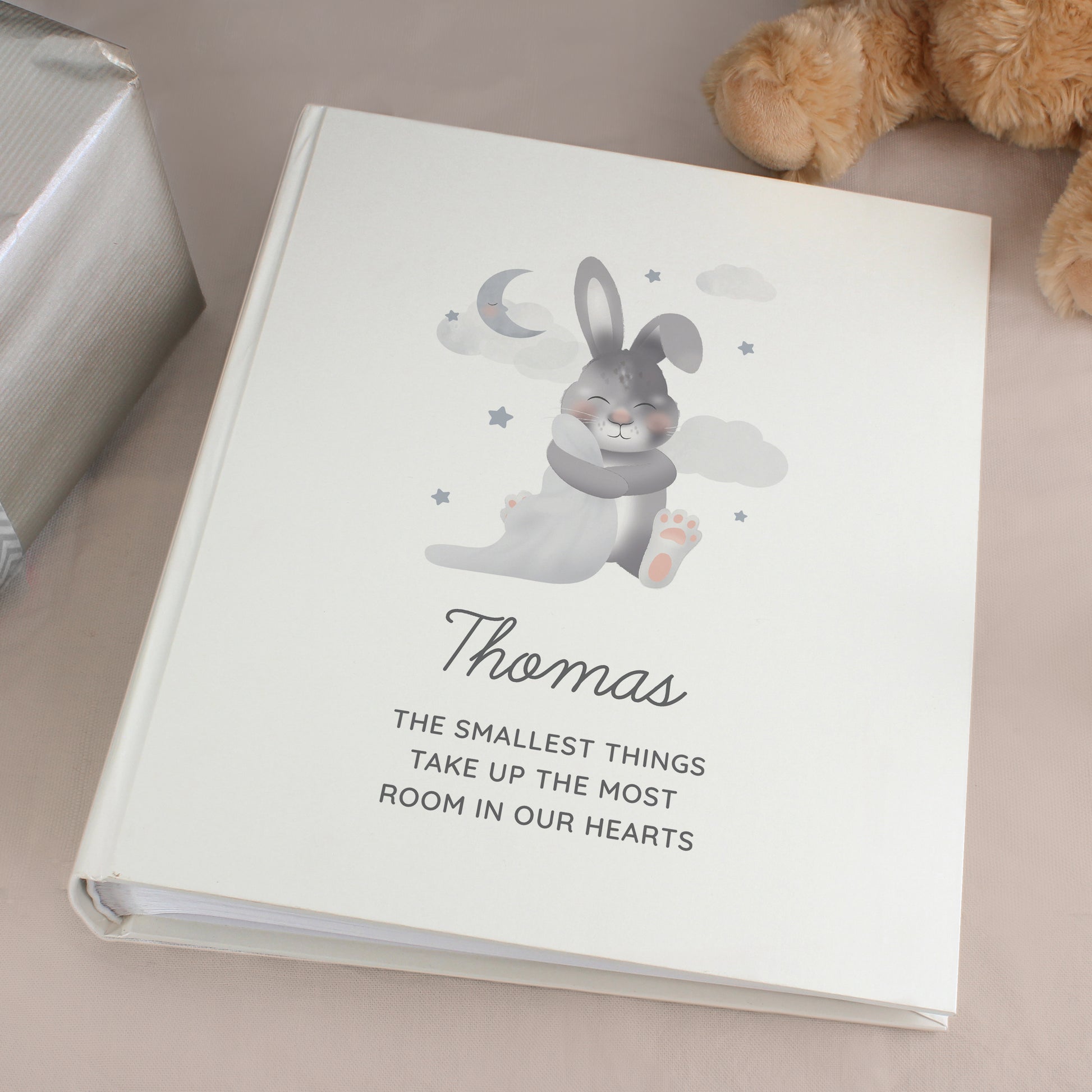 Personalised Baby Bunny Square Photo Album - MK&JD Gifts