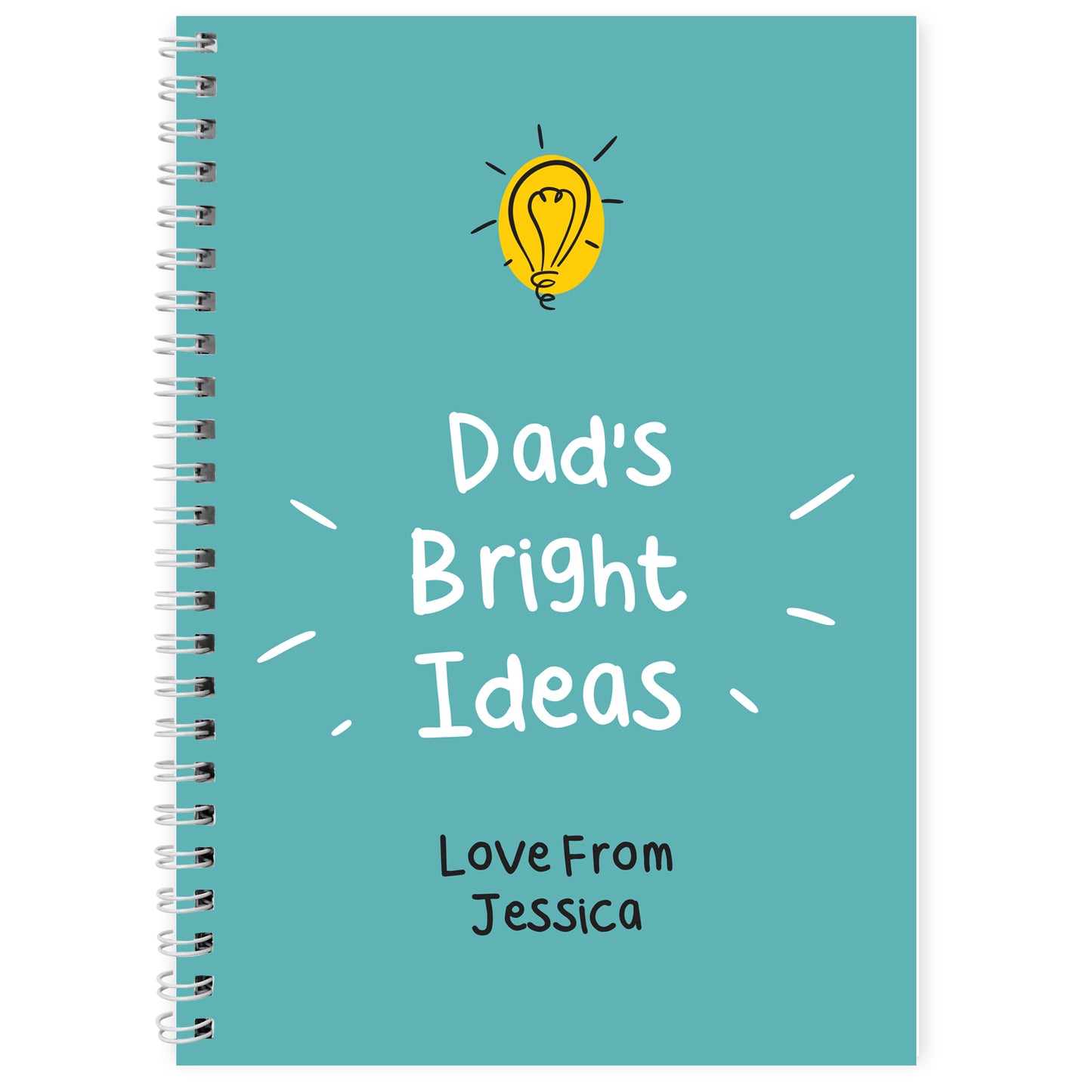 Personalised Bright Ideas A5 Notebook - MK&JD Gifts
