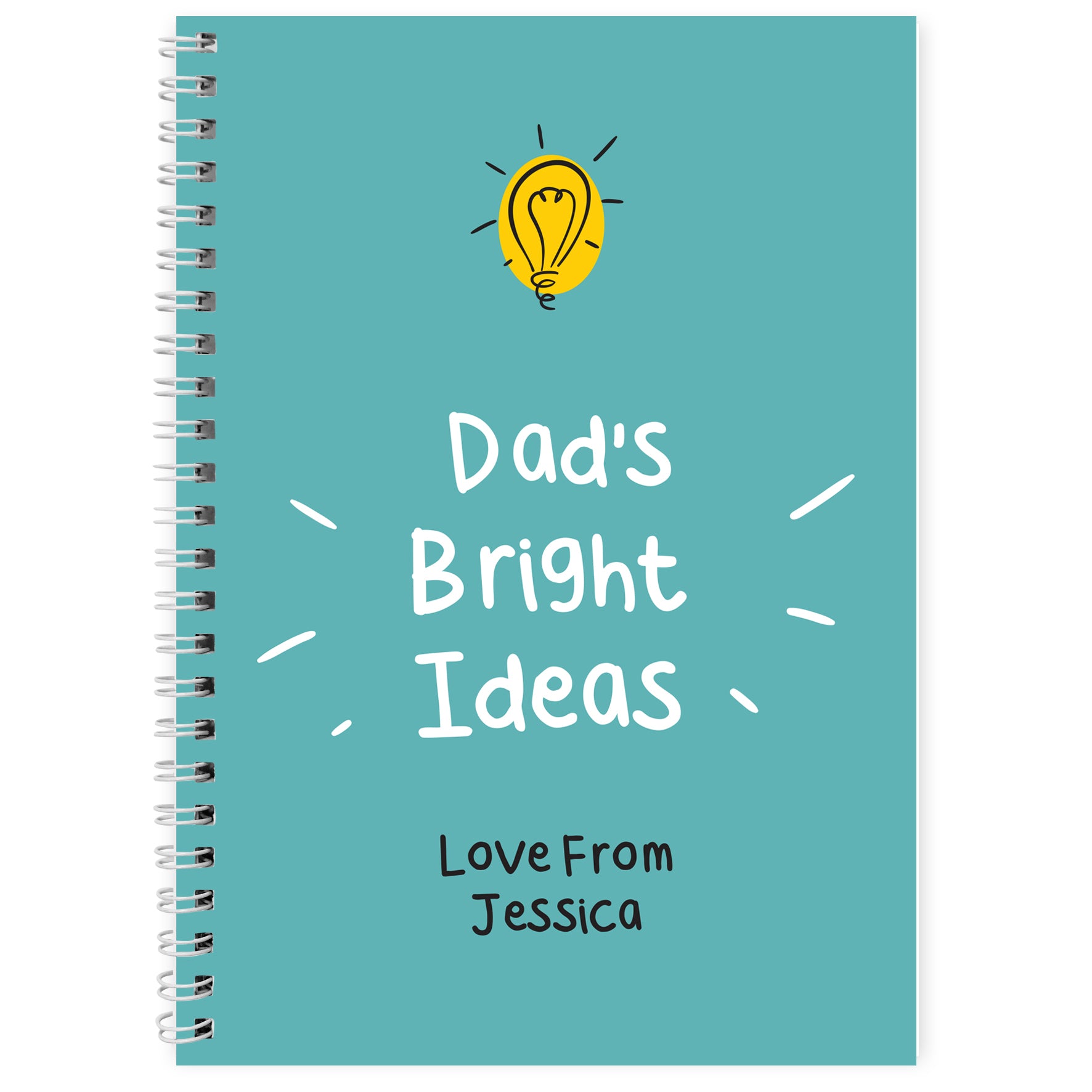 Personalised Bright Ideas A5 Notebook - MK&JD Gifts