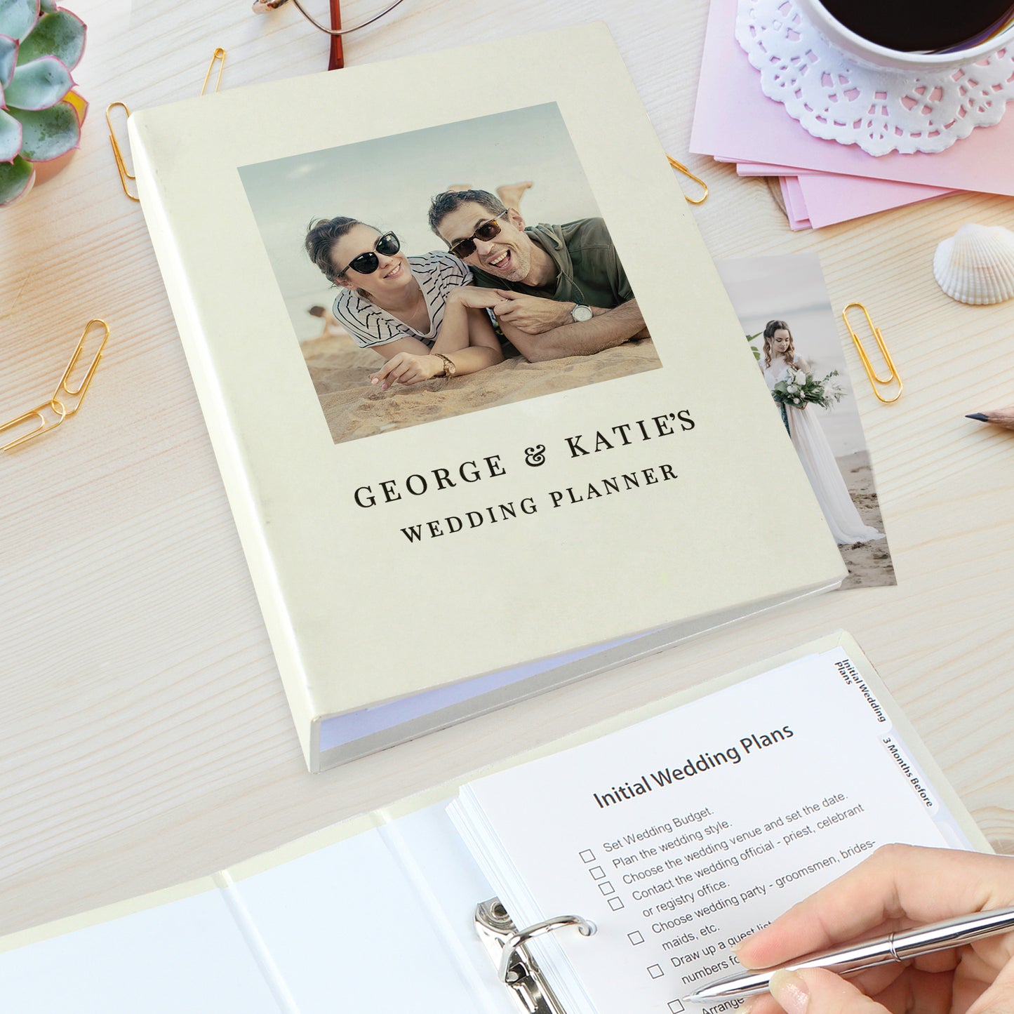 Personalised Photo Upload Wedding Planner - MK&JD Gifts