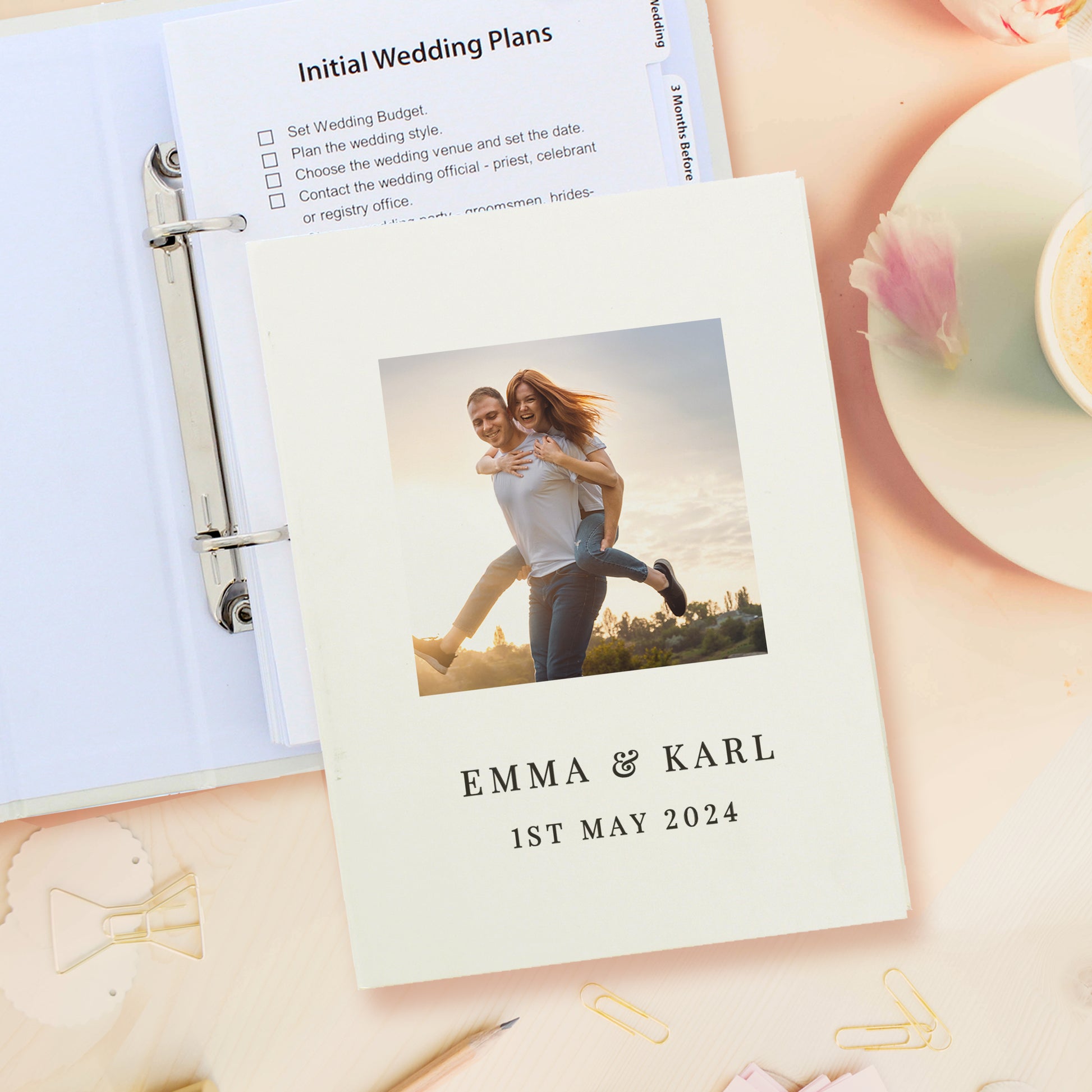 Personalised Photo Upload Wedding Planner - MK&JD Gifts
