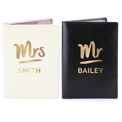 Personalised Mr & Mrs Passport Holders Set - MK&JD Gifts