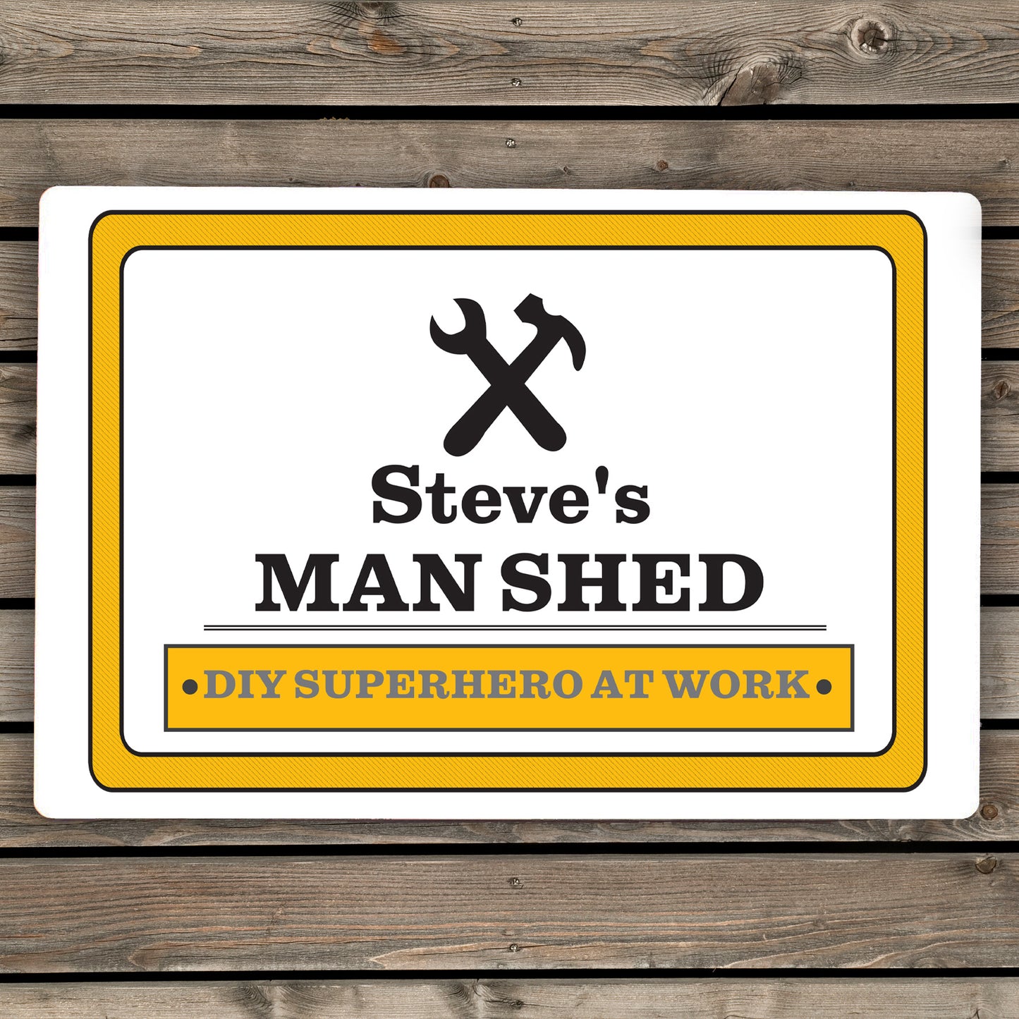 Personalised Man At Work Sign - MK&JD Gifts