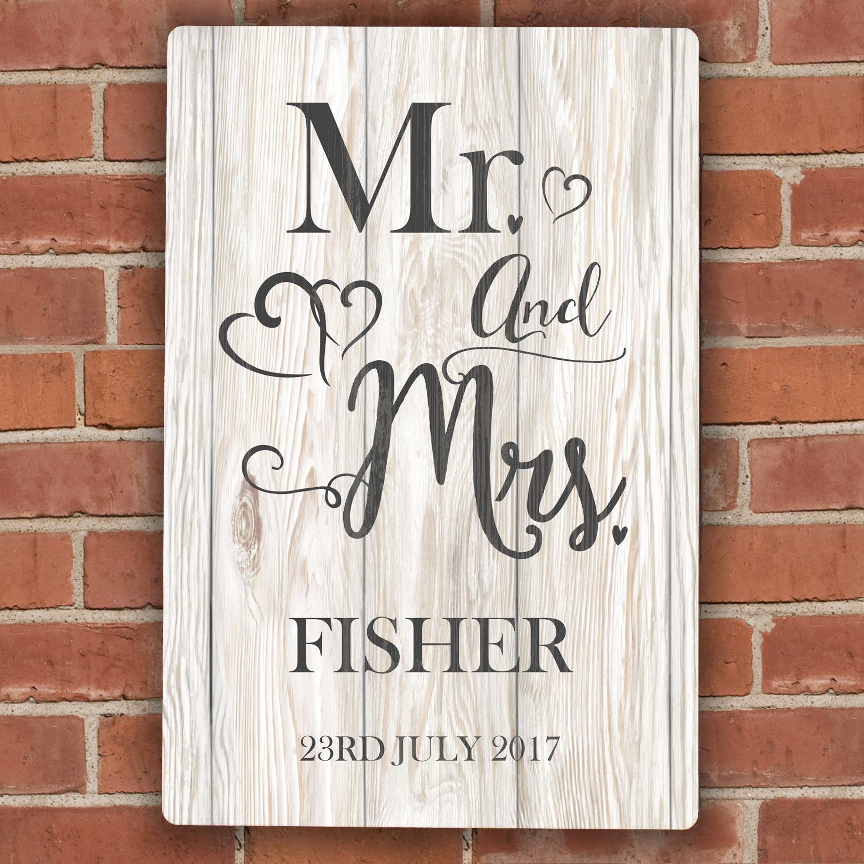 Personalised Mr & Mrs Metal Sign - MK&JD Gifts
