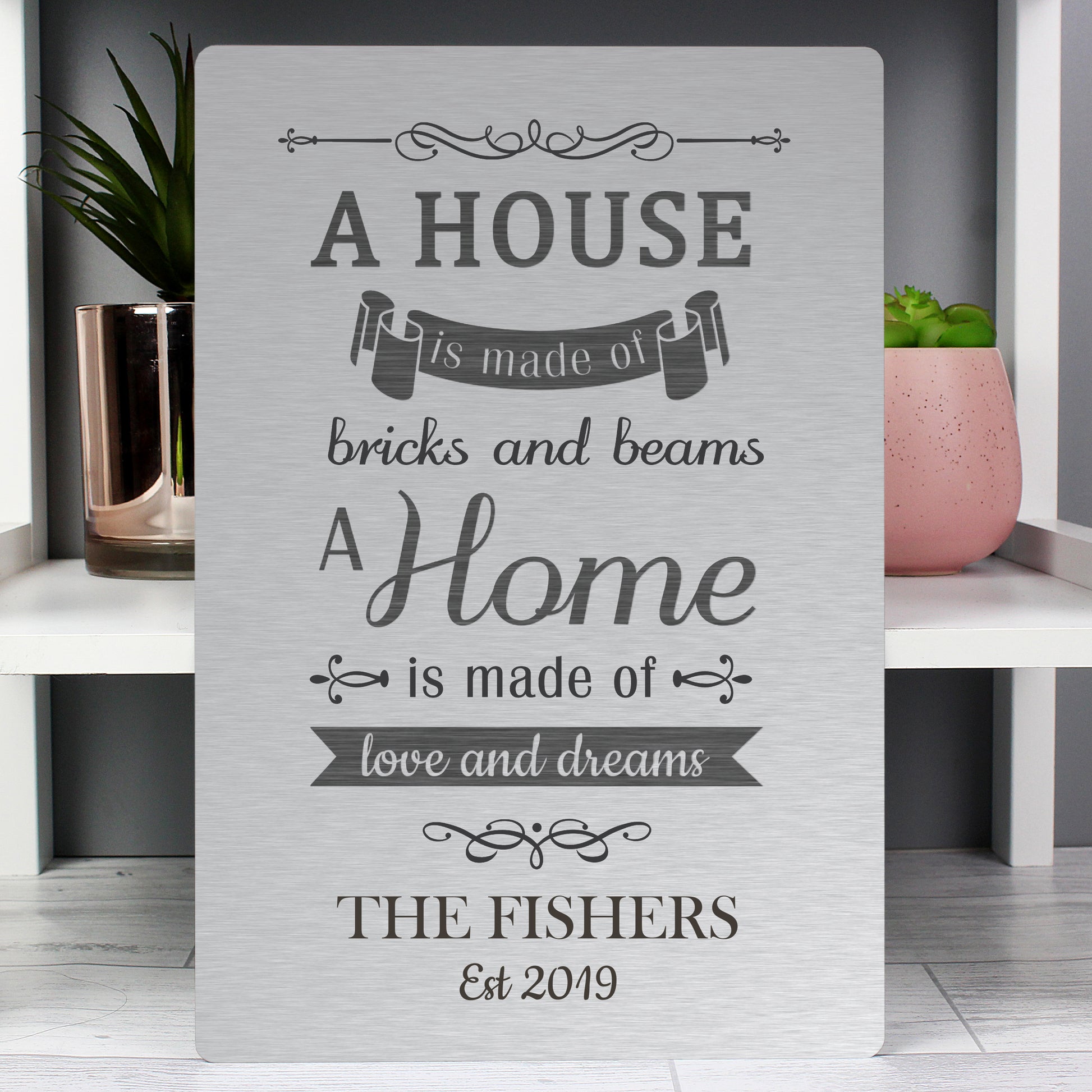 Personalised 'A House Is Made Of...' Metal Sign - MK&JD Gifts