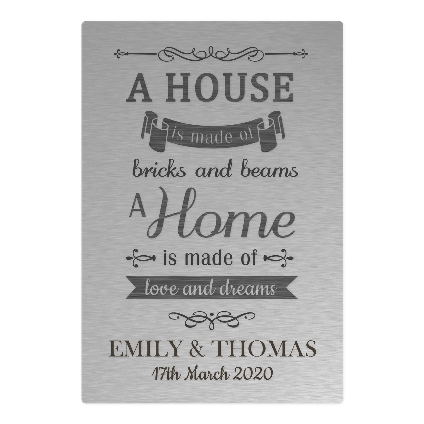 Personalised 'A House Is Made Of...' Metal Sign - MK&JD Gifts