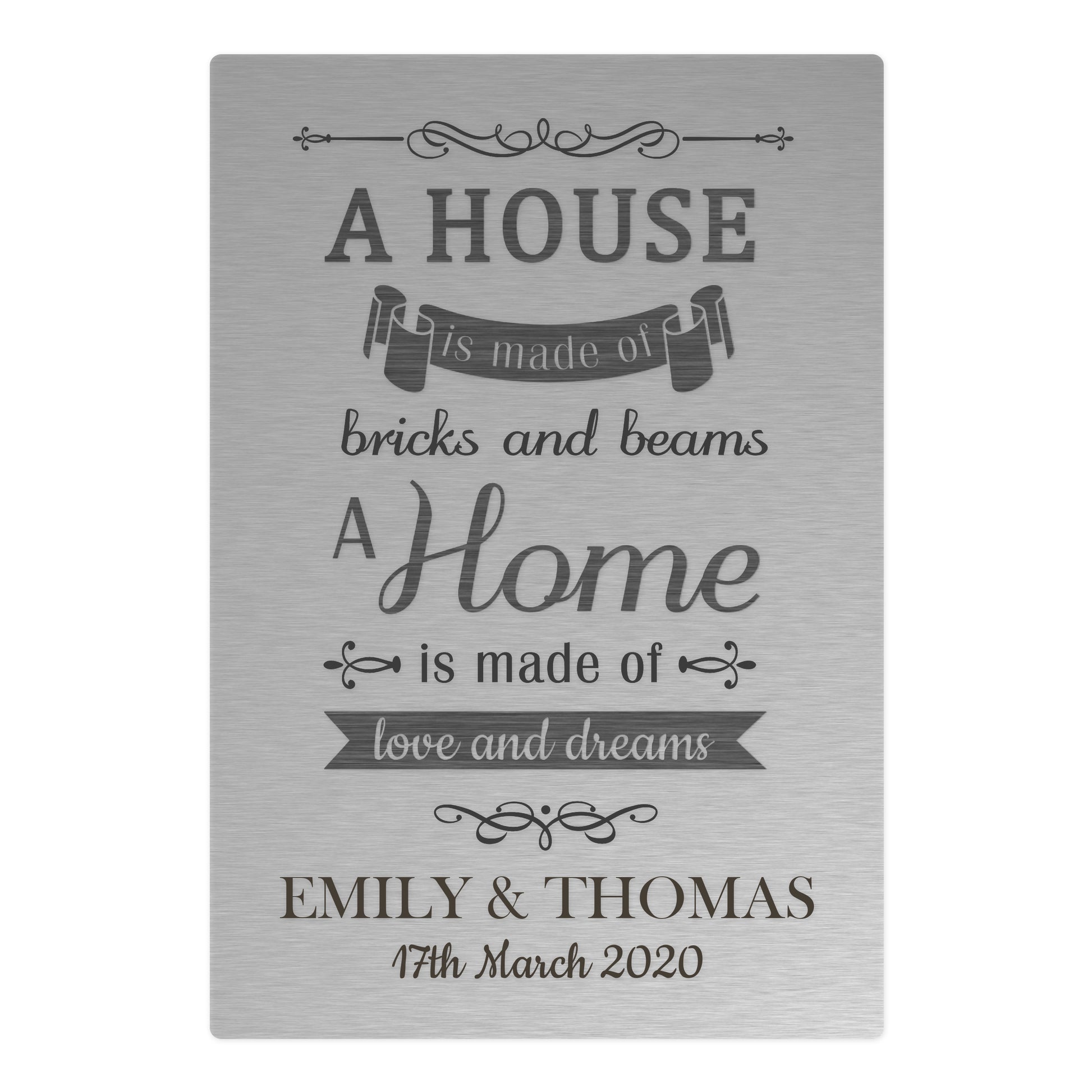 Personalised 'A House Is Made Of...' Metal Sign - MK&JD Gifts