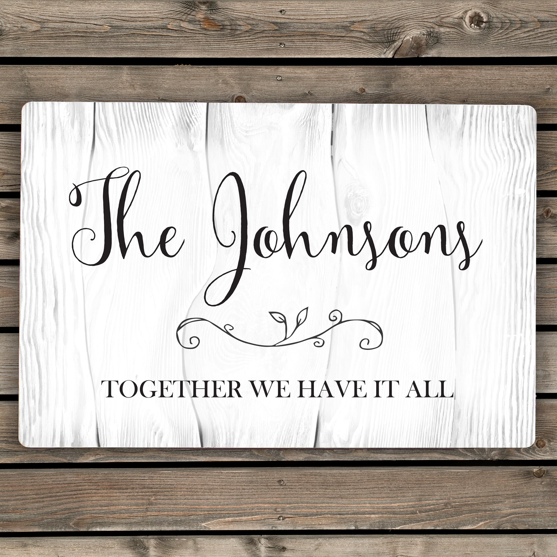 Personalised Rustic Metal Sign - MK&JD Gifts