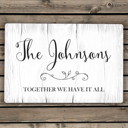 Personalised Rustic Metal Sign - MK&JD Gifts