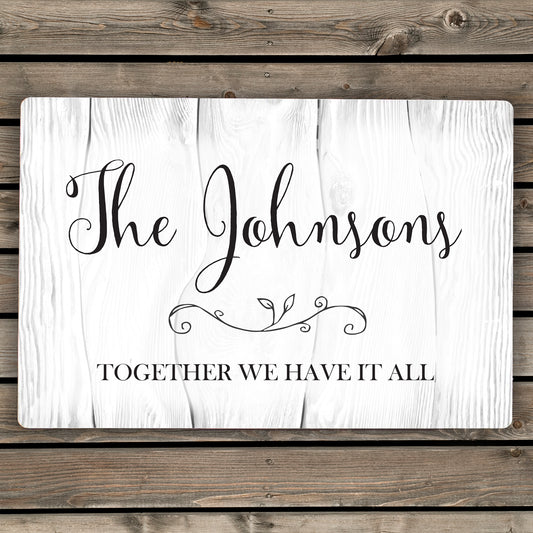 Personalised Rustic Metal Sign - MK&JD Gifts