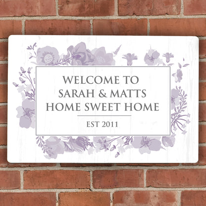 Personalised Soft Watercolour Metal Sign - MK&JD Gifts
