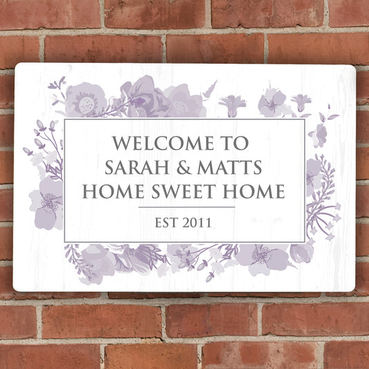 Personalised Soft Watercolour Metal Sign - MK&JD Gifts