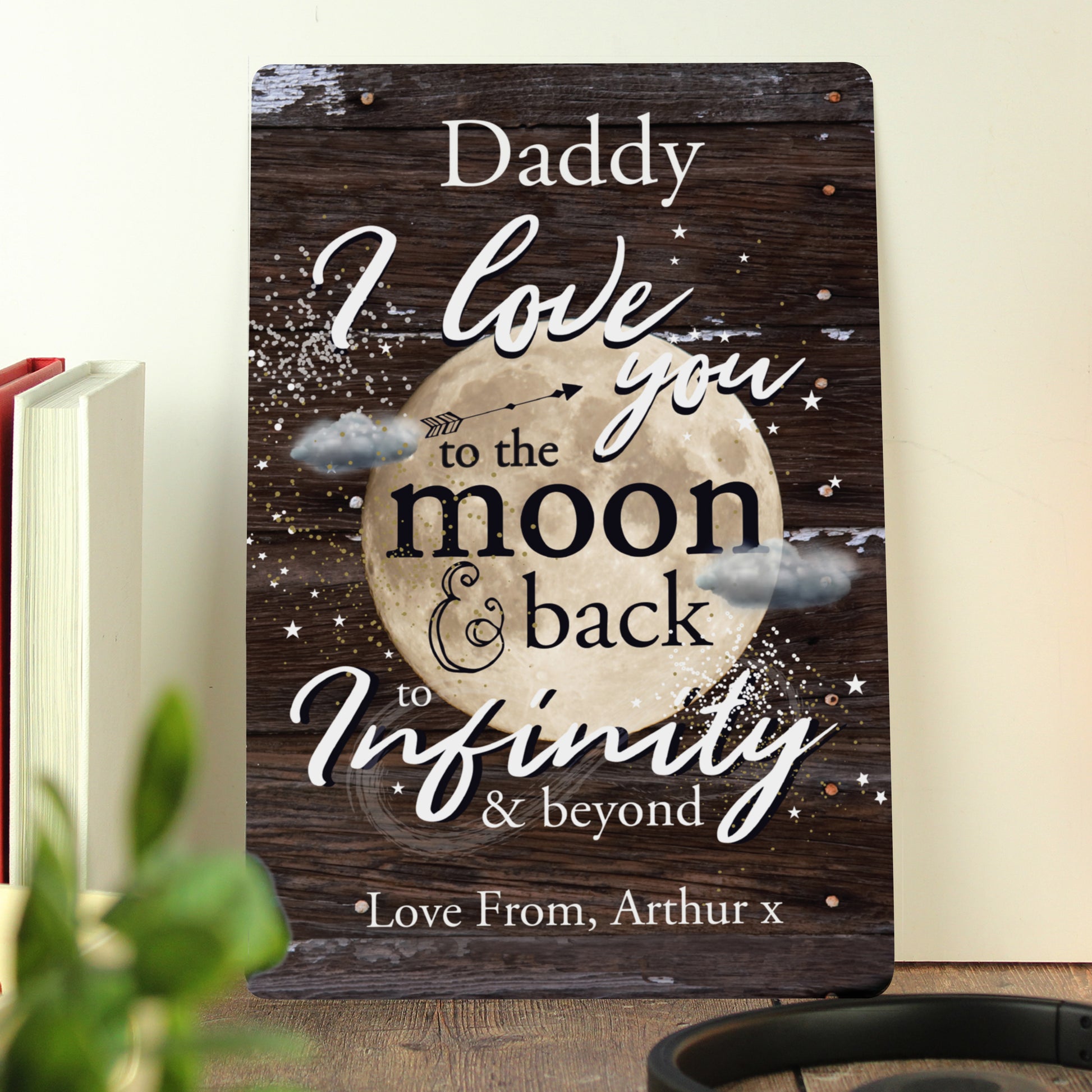 Personalised To the Moon & Back Metal Sign - MK&JD Gifts