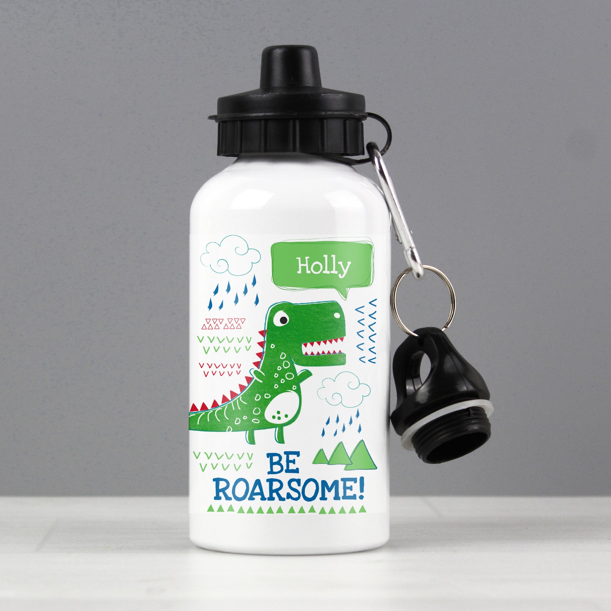 Personalised 'Be Roarsome' Dinosaur Drinks Bottle - MK&JD Gifts