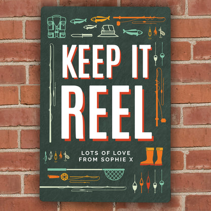 Personalised Keep It Reel Metal Sign - MK&JD Gifts