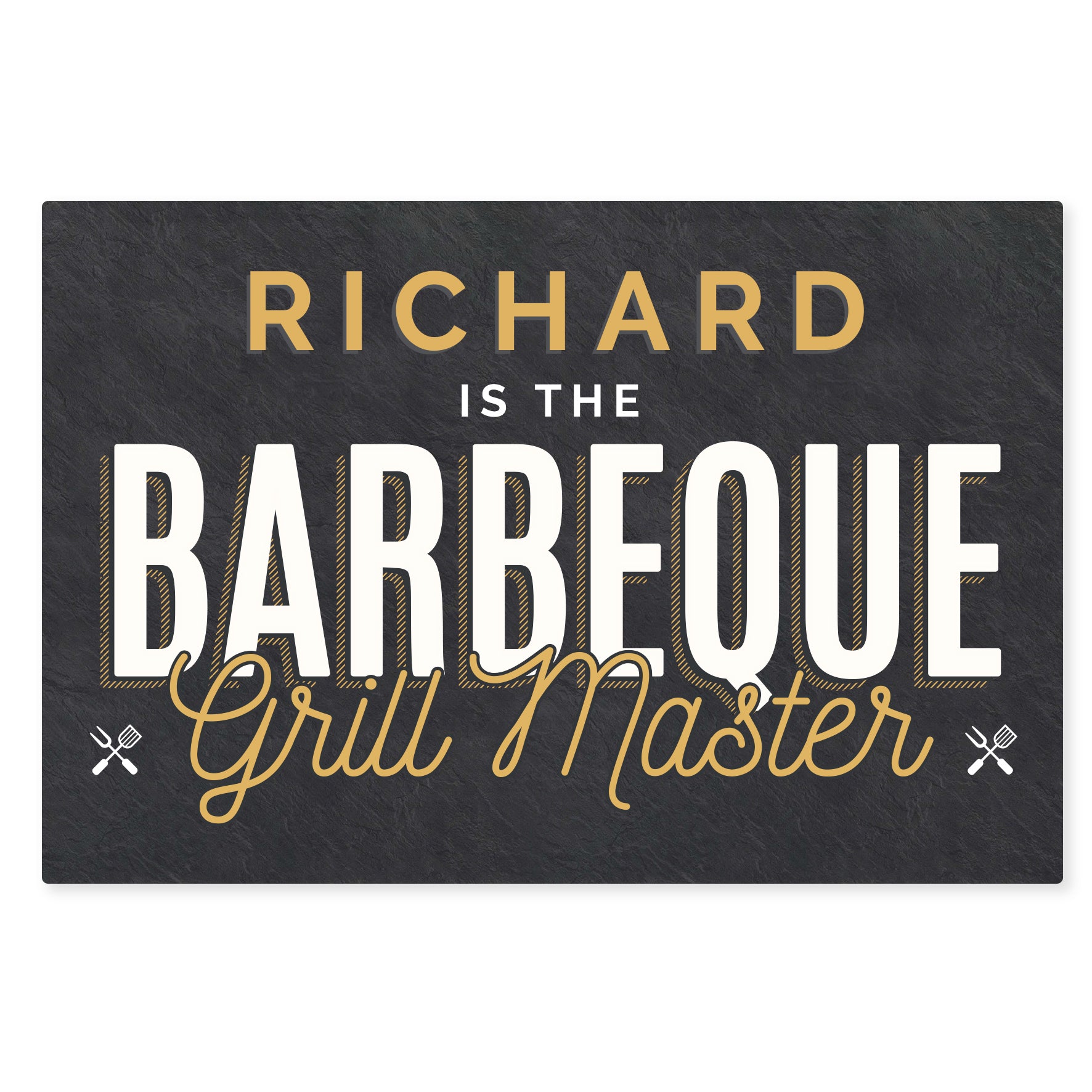 Personalised BBQ Grill Master Metal Sign - MK&JD Gifts