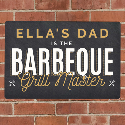 Personalised BBQ Grill Master Metal Sign - MK&JD Gifts