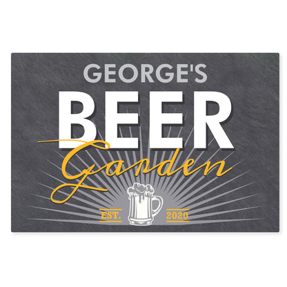 Personalised Beer Garden Metal Sign - MK&JD Gifts