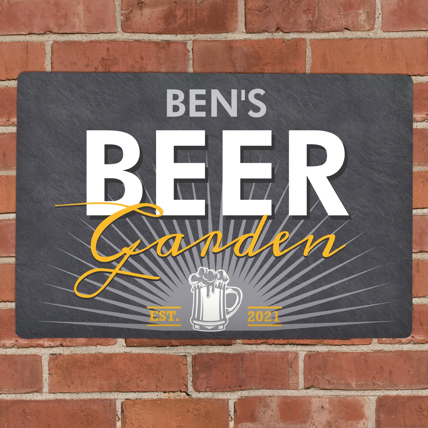 Personalised Beer Garden Metal Sign - MK&JD Gifts