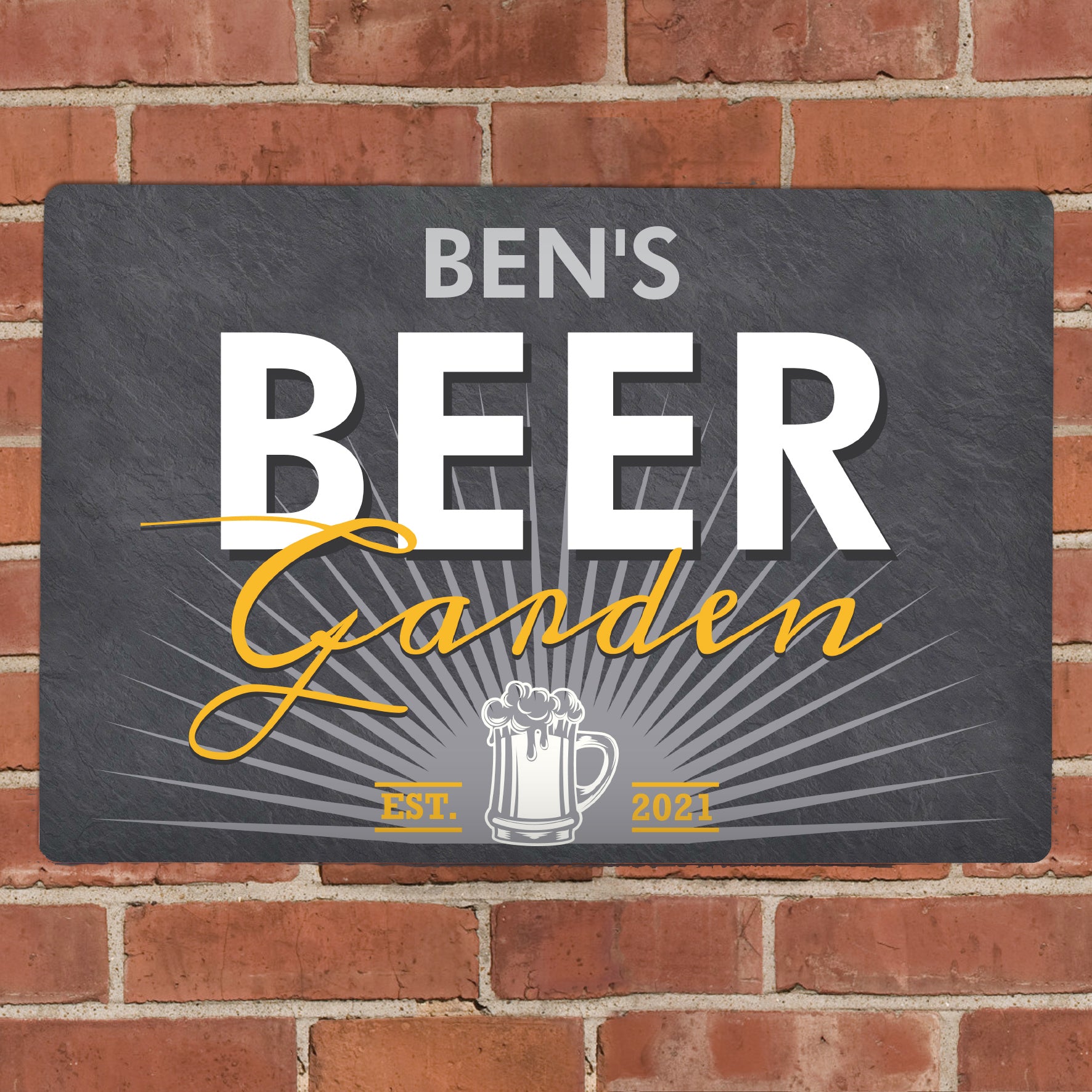 Personalised Beer Garden Metal Sign - MK&JD Gifts