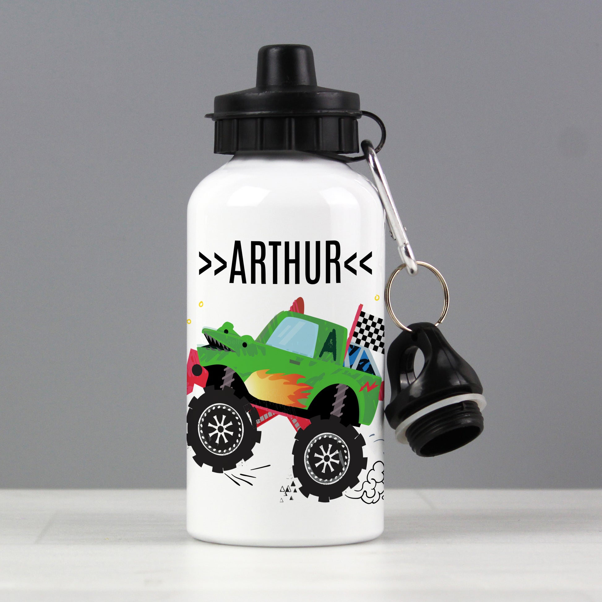 Personalised Monster Truck Drinks Bottle - MK&JD Gifts