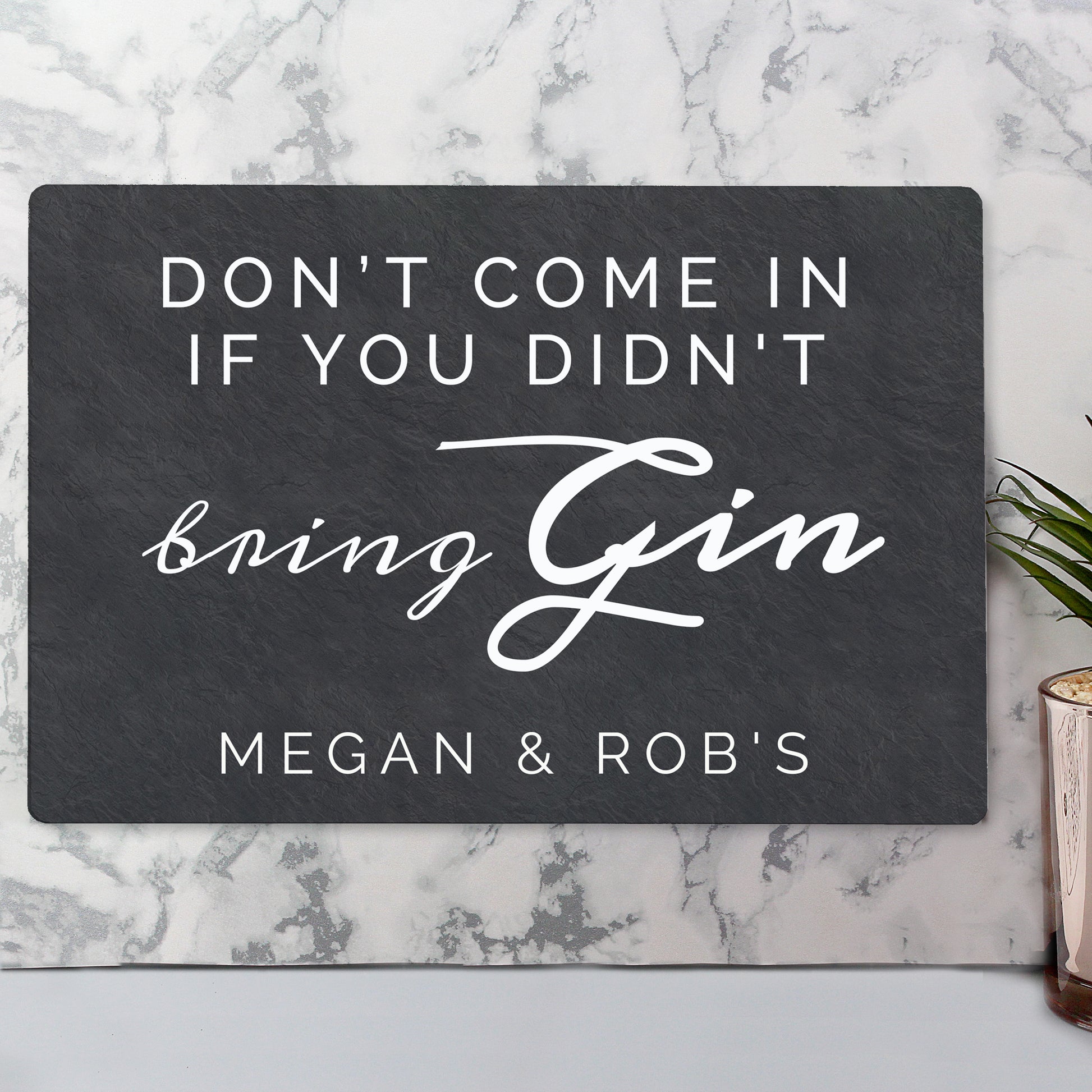 Personalised Gin Metal Sign - MK&JD Gifts