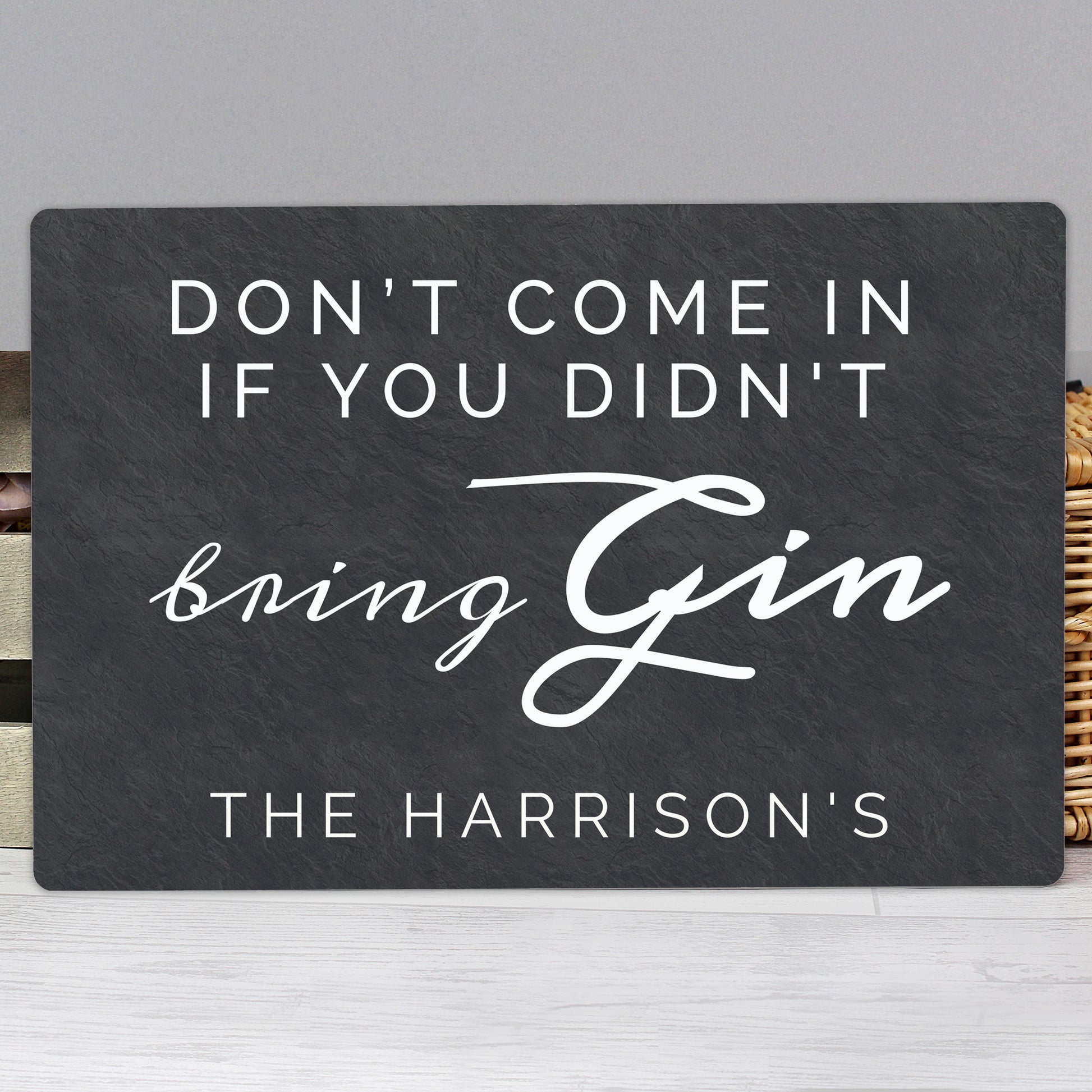 Personalised Gin Metal Sign - MK&JD Gifts
