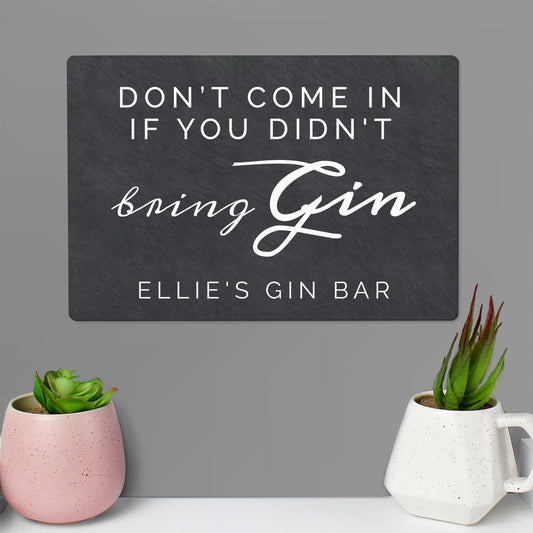 Personalised Gin Metal Sign - MK&JD Gifts