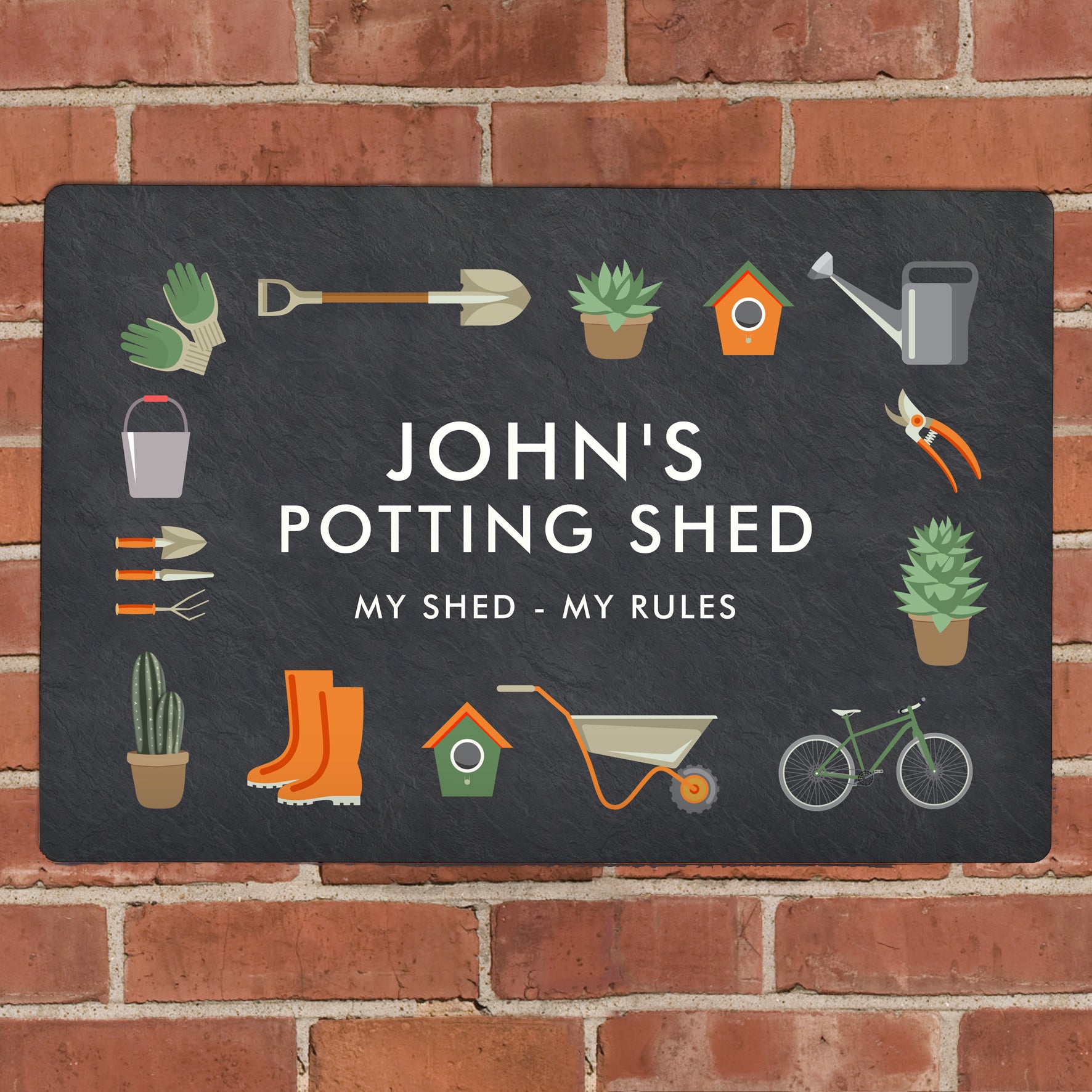 Personalised Gardening Metal Sign - MK&JD Gifts