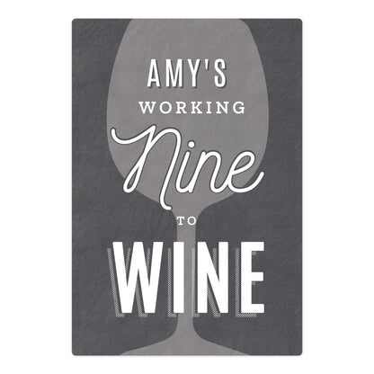 Personalised Working Nine to Wine Metal Sign - MK&JD Gifts