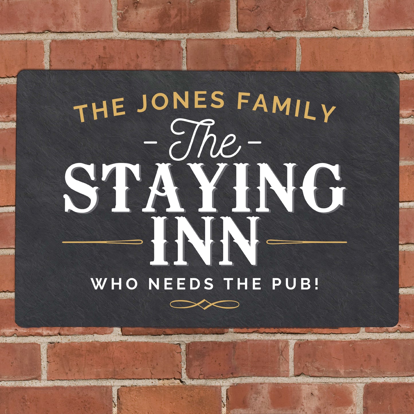 Personalised Staying Inn Metal Sign - MK&JD Gifts