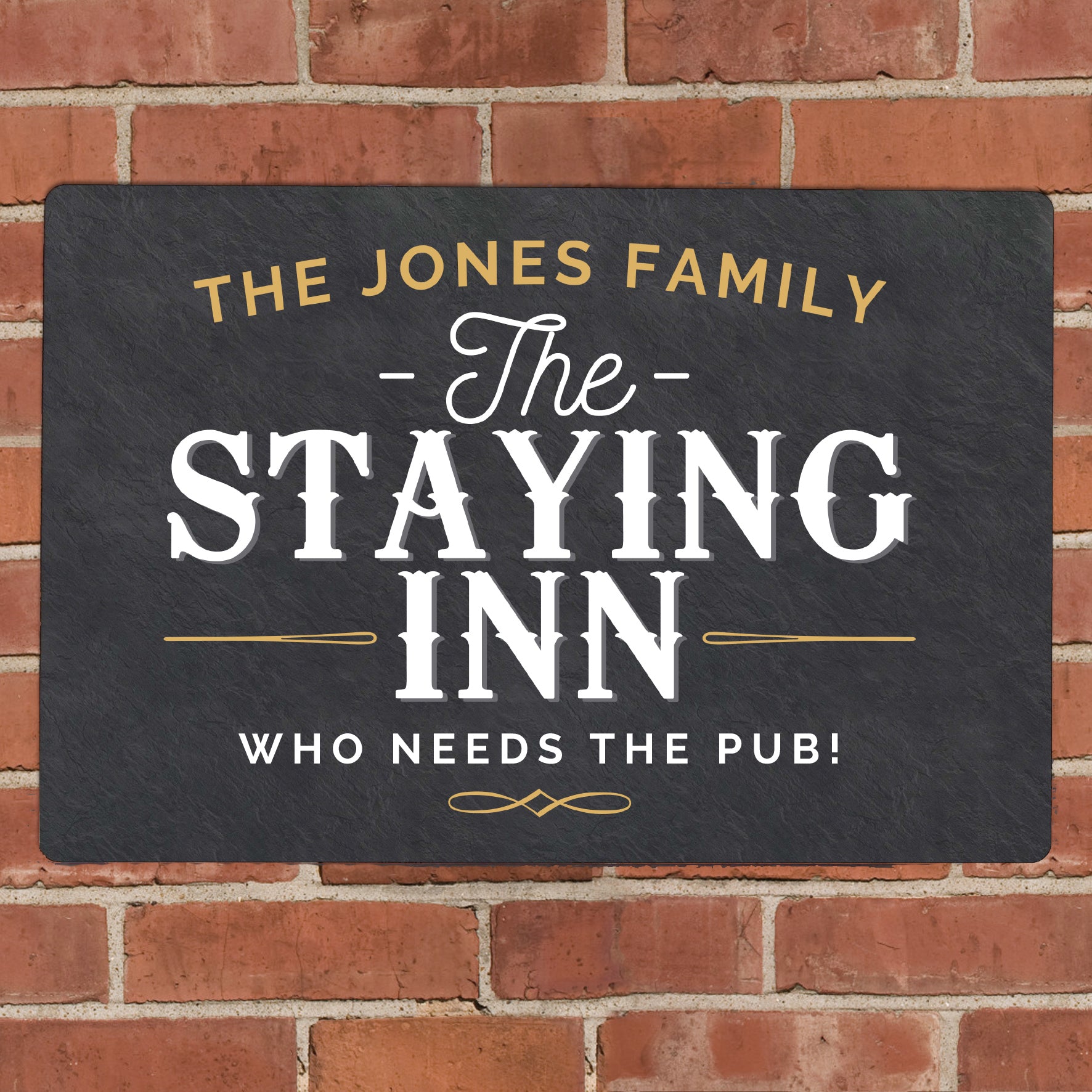 Personalised Staying Inn Metal Sign - MK&JD Gifts