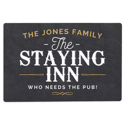 Personalised Staying Inn Metal Sign - MK&JD Gifts