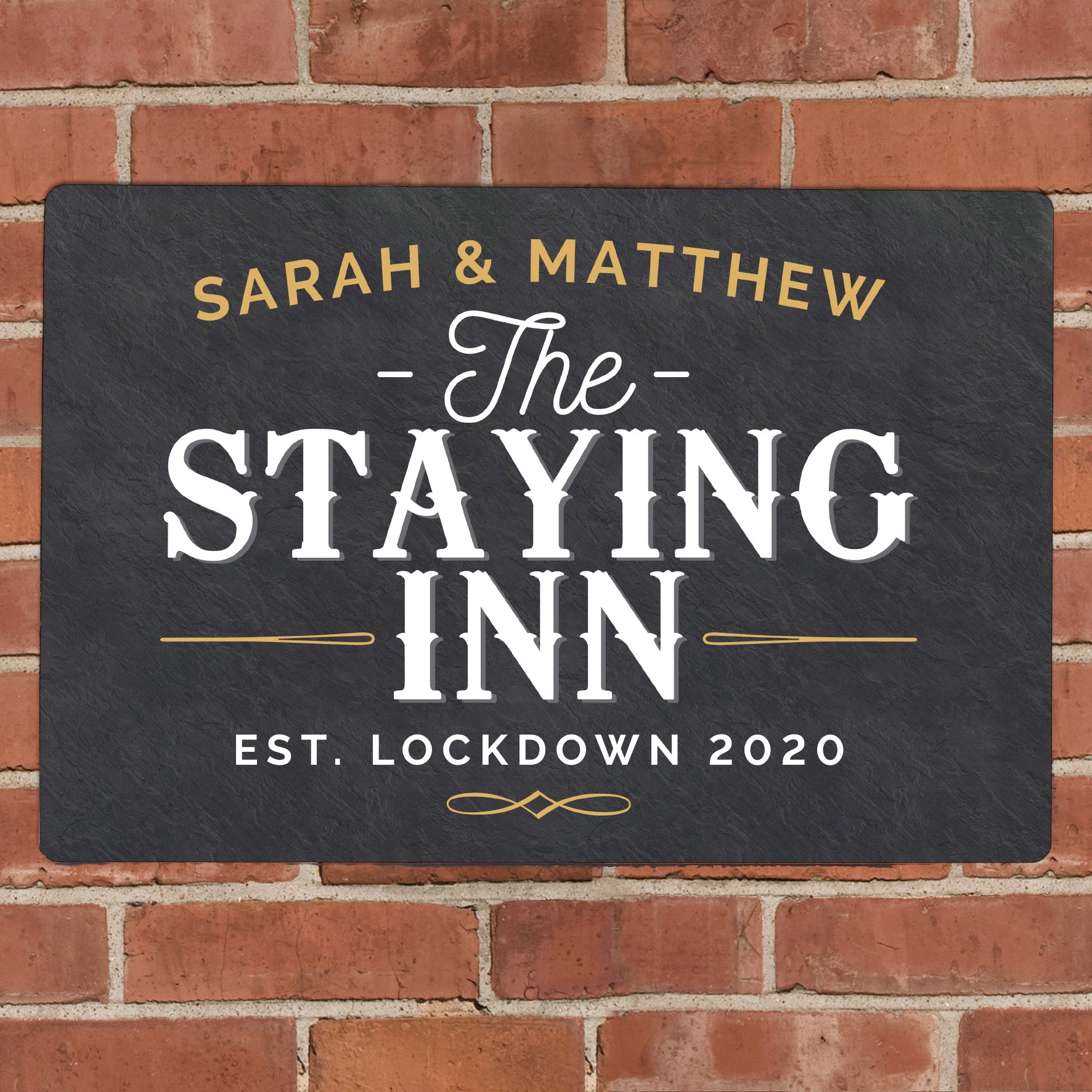 Personalised Staying Inn Metal Sign - MK&JD Gifts