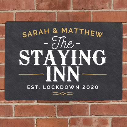 Personalised Staying Inn Metal Sign - MK&JD Gifts