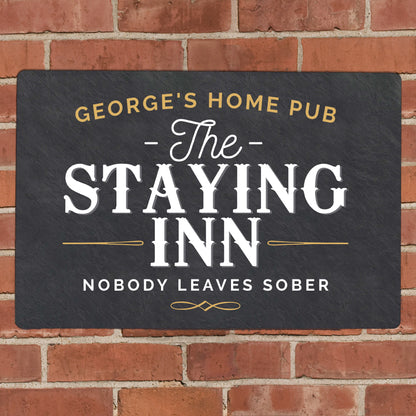 Personalised Staying Inn Metal Sign - MK&JD Gifts