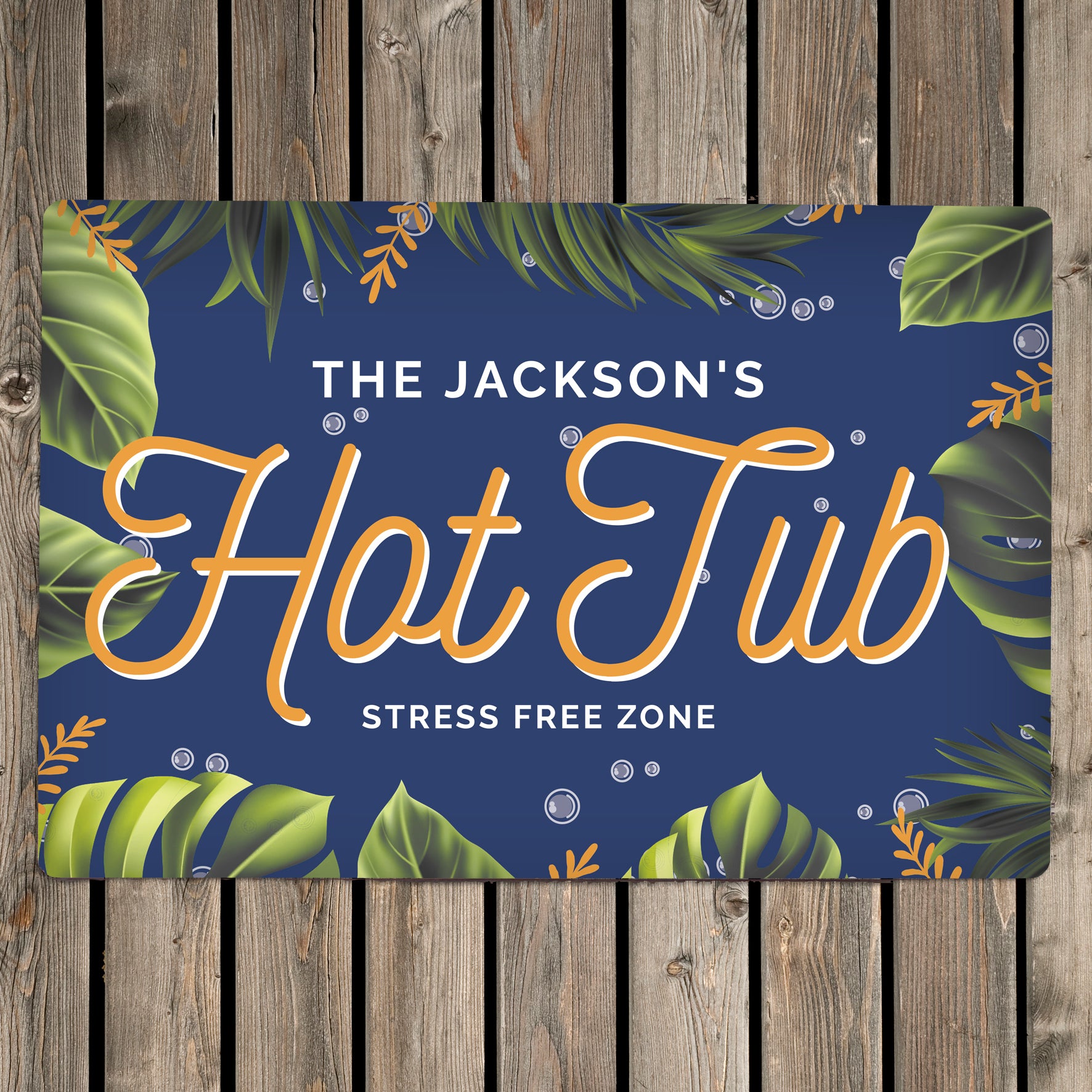Personalised Hot Tub Metal Sign - MK&JD Gifts