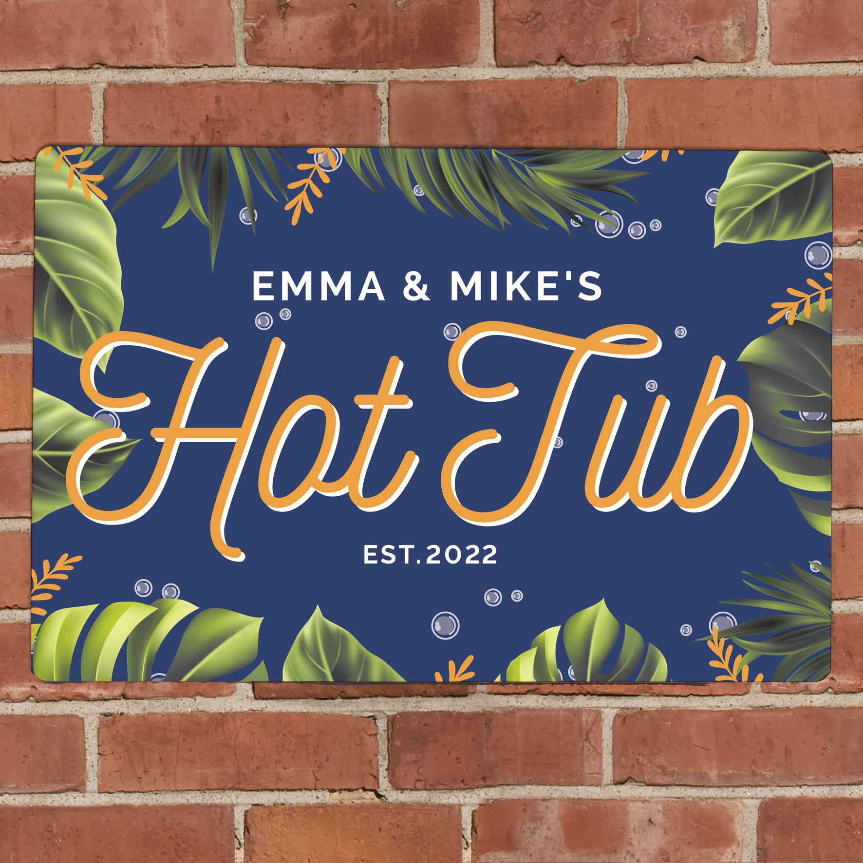 Personalised Hot Tub Metal Sign - MK&JD Gifts