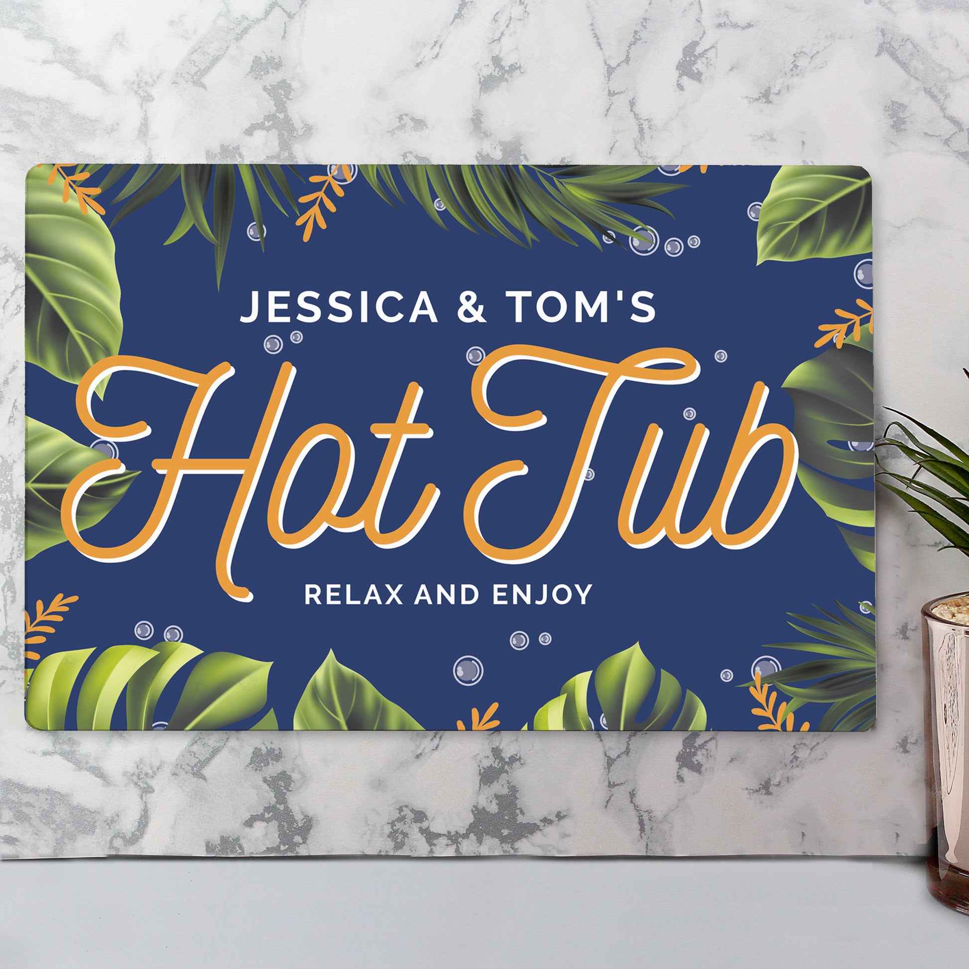 Personalised Hot Tub Metal Sign - MK&JD Gifts