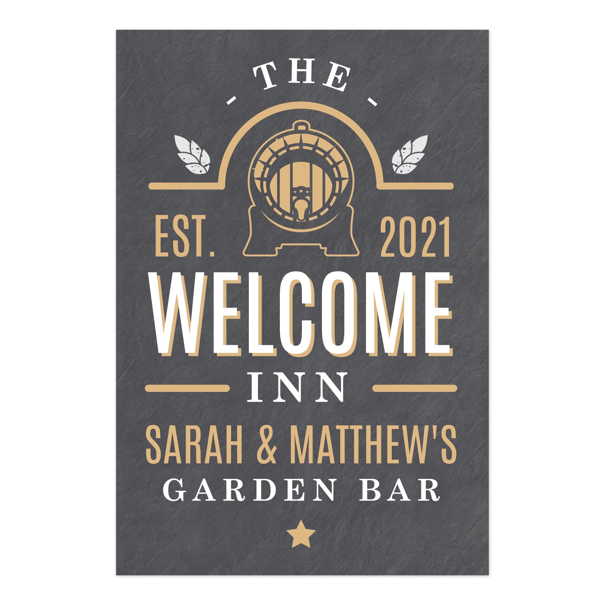 Personalised The Welcome Inn Metal Sign - MK&JD Gifts