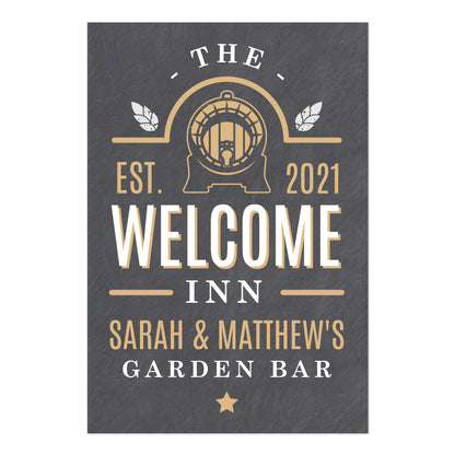 Personalised The Welcome Inn Metal Sign - MK&JD Gifts
