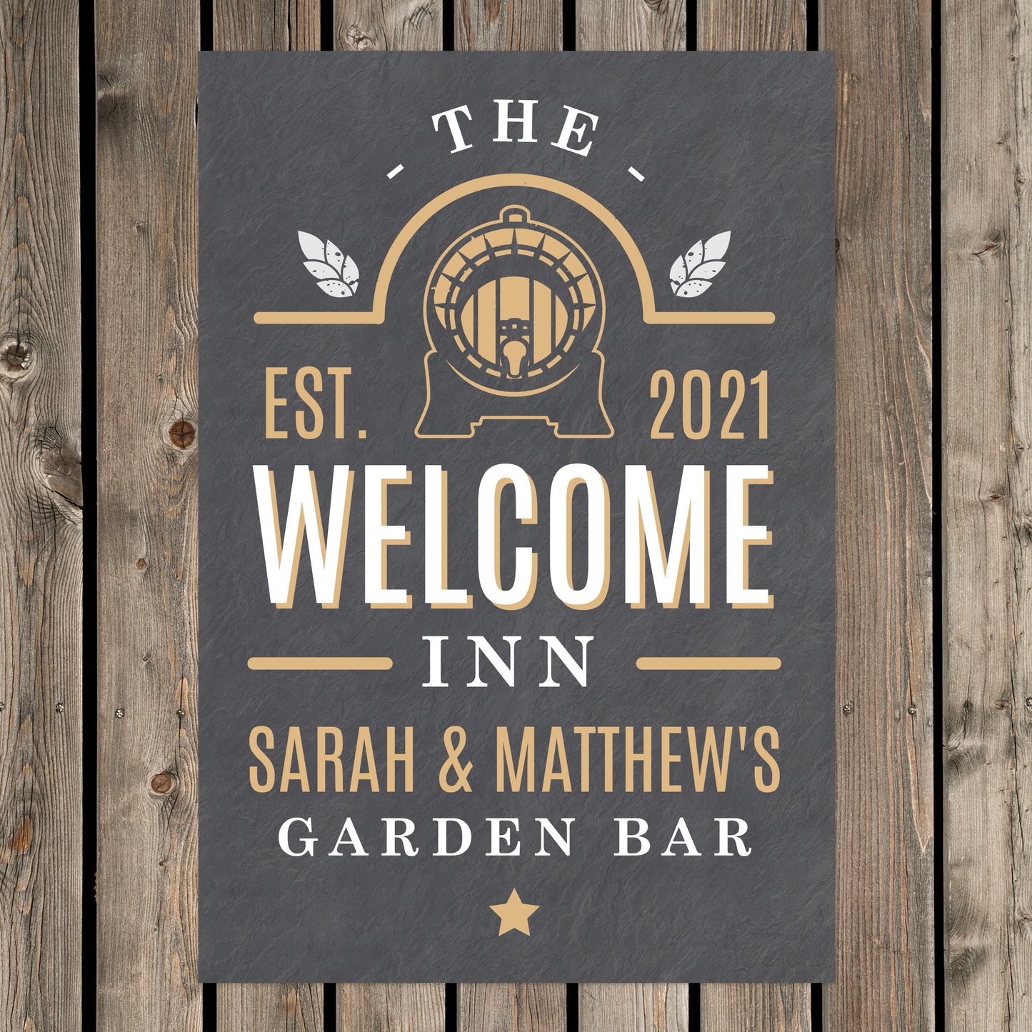 Personalised The Welcome Inn Metal Sign - MK&JD Gifts
