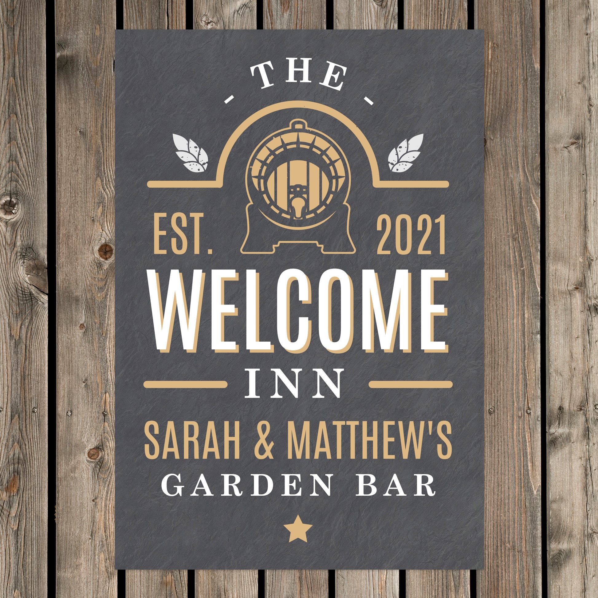 Personalised The Welcome Inn Metal Sign - MK&JD Gifts