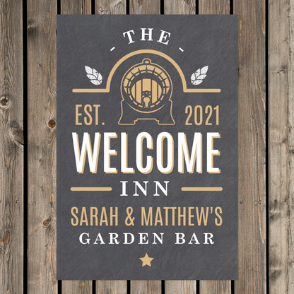 Personalised The Welcome Inn Metal Sign - MK&JD Gifts