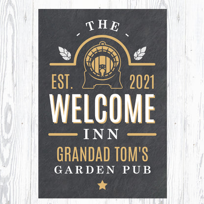 Personalised The Welcome Inn Metal Sign - MK&JD Gifts
