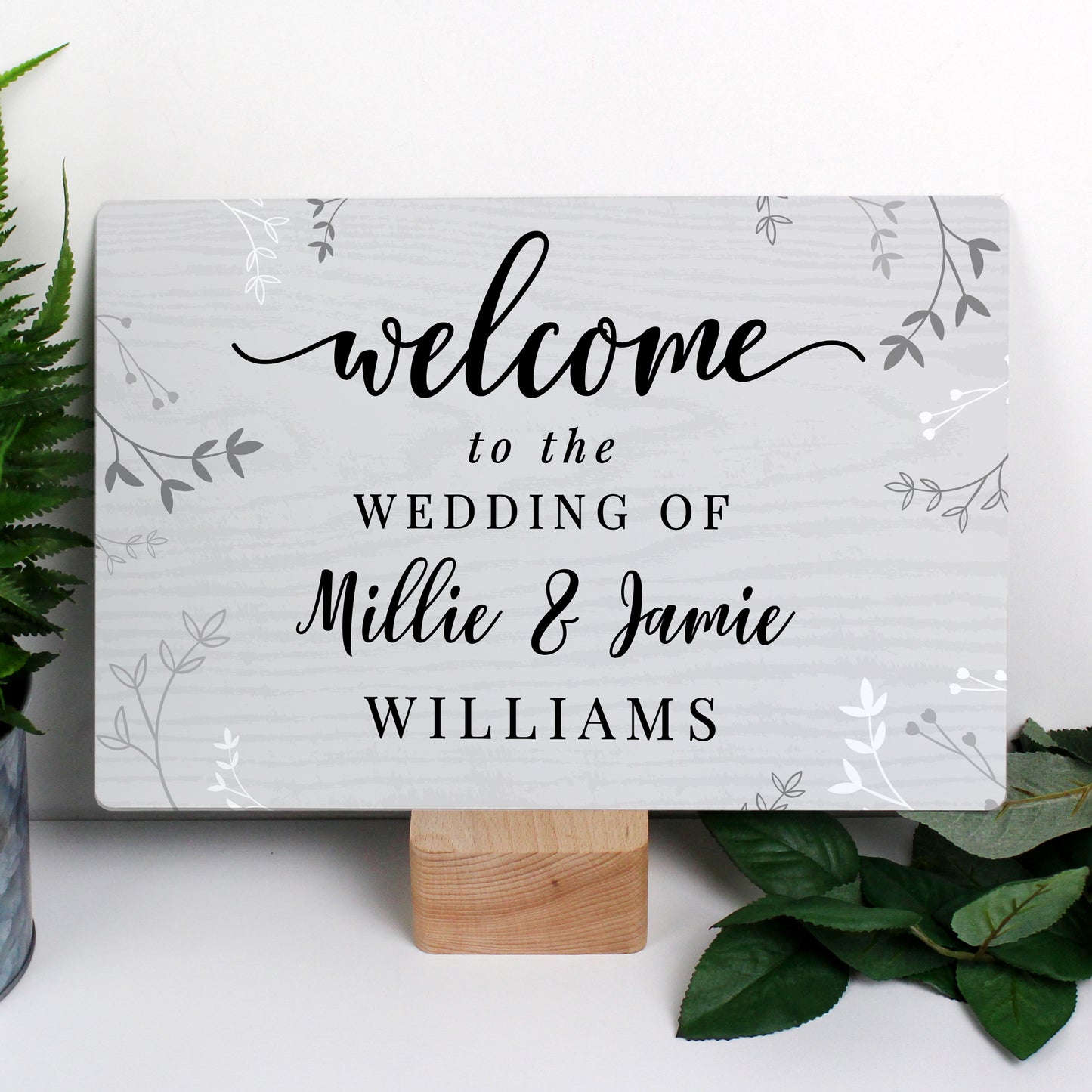 Personalised Welcome Metal Sign - MK&JD Gifts