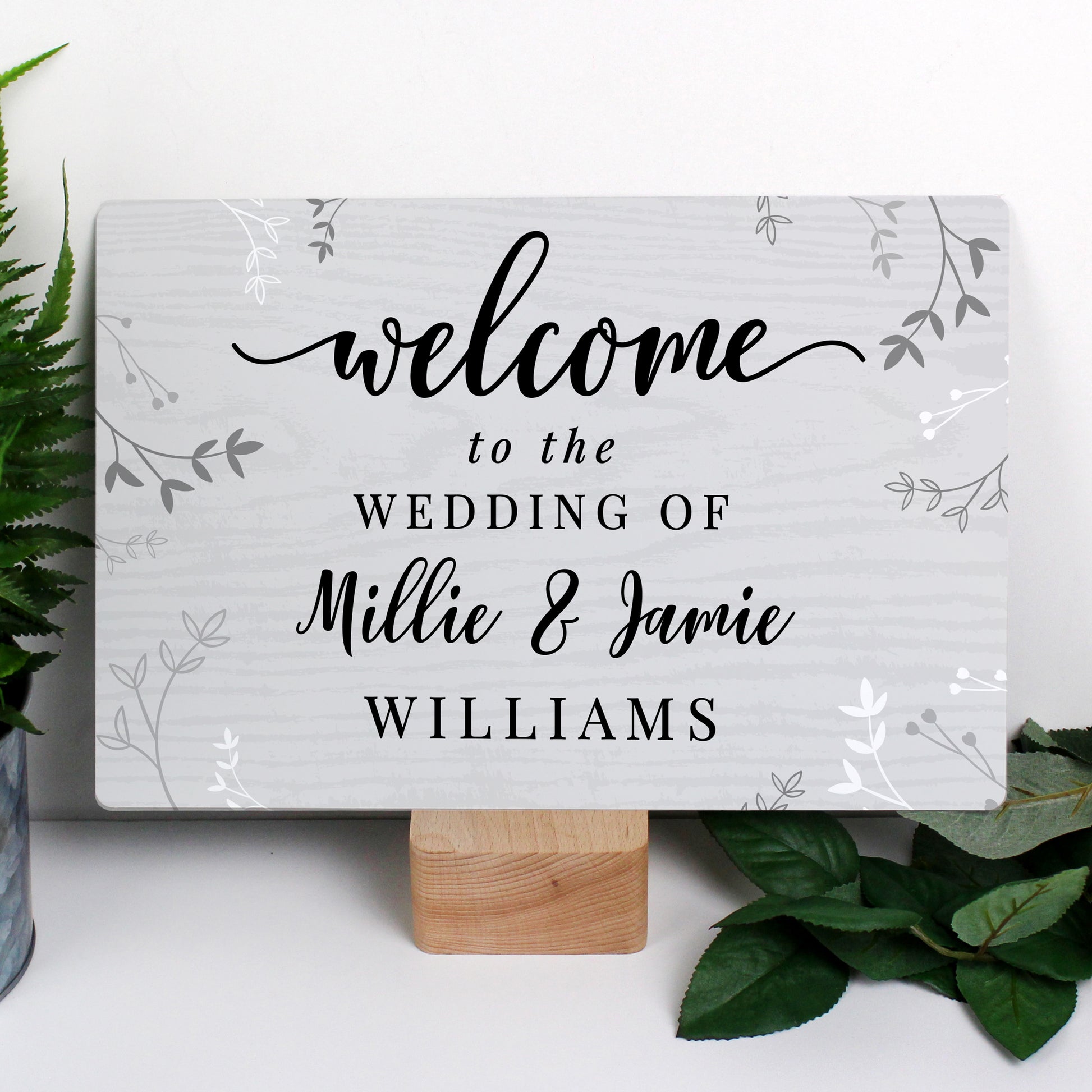 Personalised Welcome Metal Sign - MK&JD Gifts