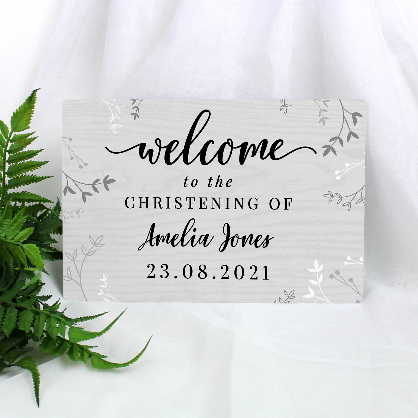 Personalised Welcome Metal Sign - MK&JD Gifts
