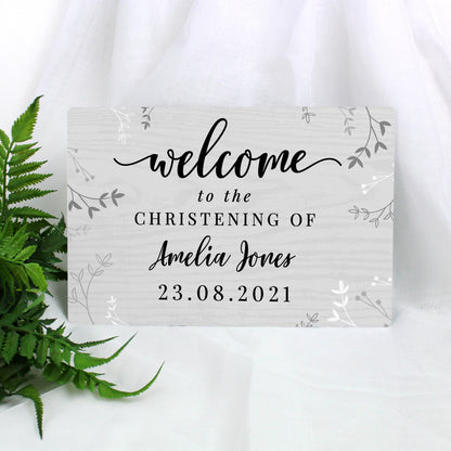 Personalised Welcome Metal Sign - MK&JD Gifts