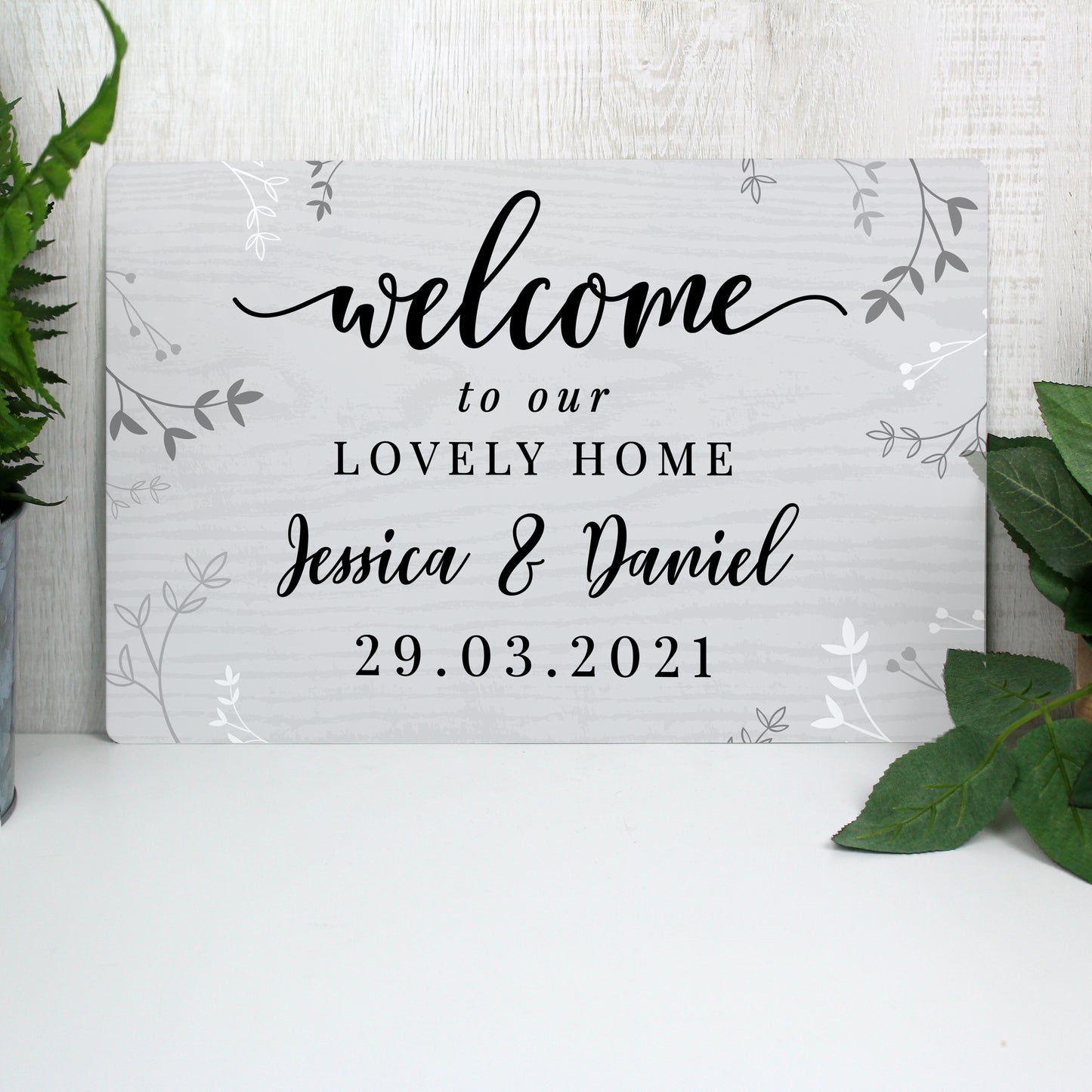 Personalised Welcome Metal Sign - MK&JD Gifts